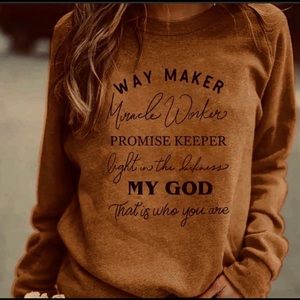 Way Maker Miracle Worker sweatshirt-NWT